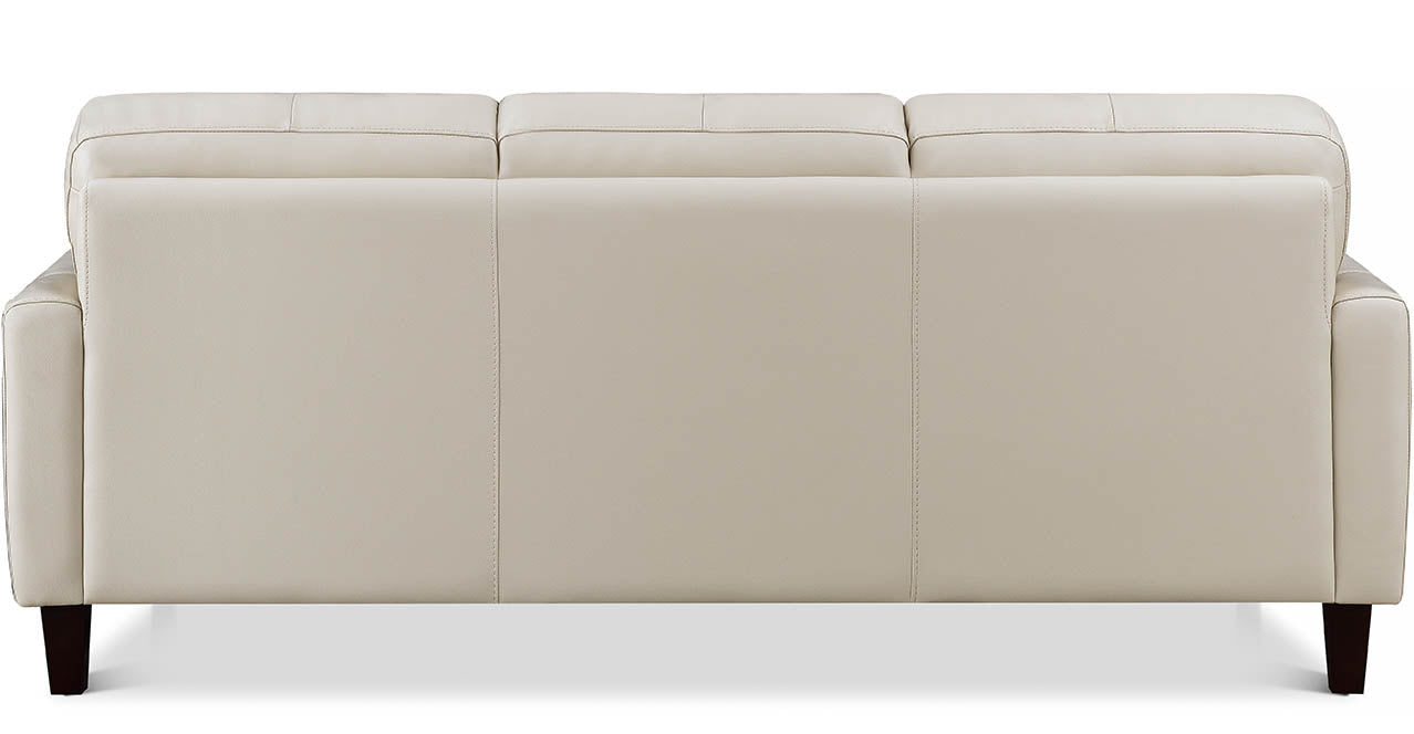Chloe Leather Sofa Collection, Vanilla White